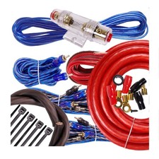 Complete 5 Channels 2500W 4 Gauge Amplifier Installation Wiring Kit Amp Pk1 4...