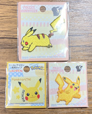 Pocket Monsters Official Seal/ Iron On Patches Pikachu Set Pokemon JAPAN LIMIT