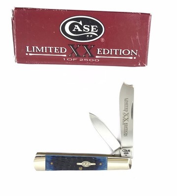 1998 Case XX 1/2500 Limited Edition Blue Jigged Bone Razor 62005