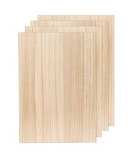 4 Pack MDF Wood Boards 12"x17"-1/4th inch Thick Wooden Planks, Double Sided V...