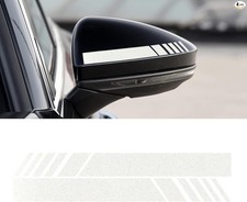 Car Rear View Mirror Stickers Decor Car Body Sticker Vinyl 4pcs Sliver