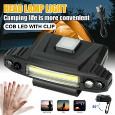 Cap LED Clip-on Headlamp USB Rechargeable Sensor Hat Lamp Headlight Torch Light