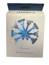 Harry’s Glacier 3-Blade Disposable Razors - 8 Pack (New, Sealed)