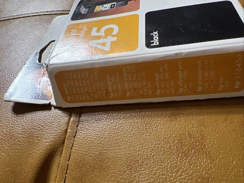 HP 45 Black Ink Cartridge New Genuine Sealed OEM Factory Sealed Expired 2002 - Picture 3 of 5