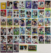 Minnesota Vikings 1960s 70s 80s 90s Topps Fleer Football Trading Cards Lot of 45