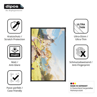 2x Schutzfolie matt für Honor MagicPad 4 12.3 Displayschutzfolie Folie Display