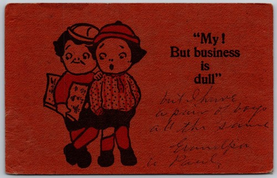 #ad #ad Vintage My But business is dull Children Postcard Post Card Red $5.36