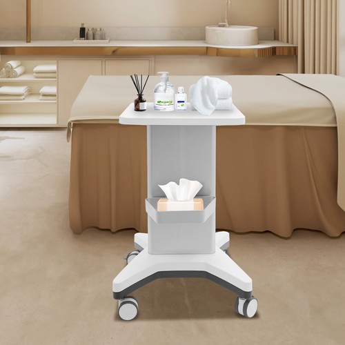 Carro de belleza con caja lateral, apto para objetos pequeños, plata+blanco - Imagen 7 de 24