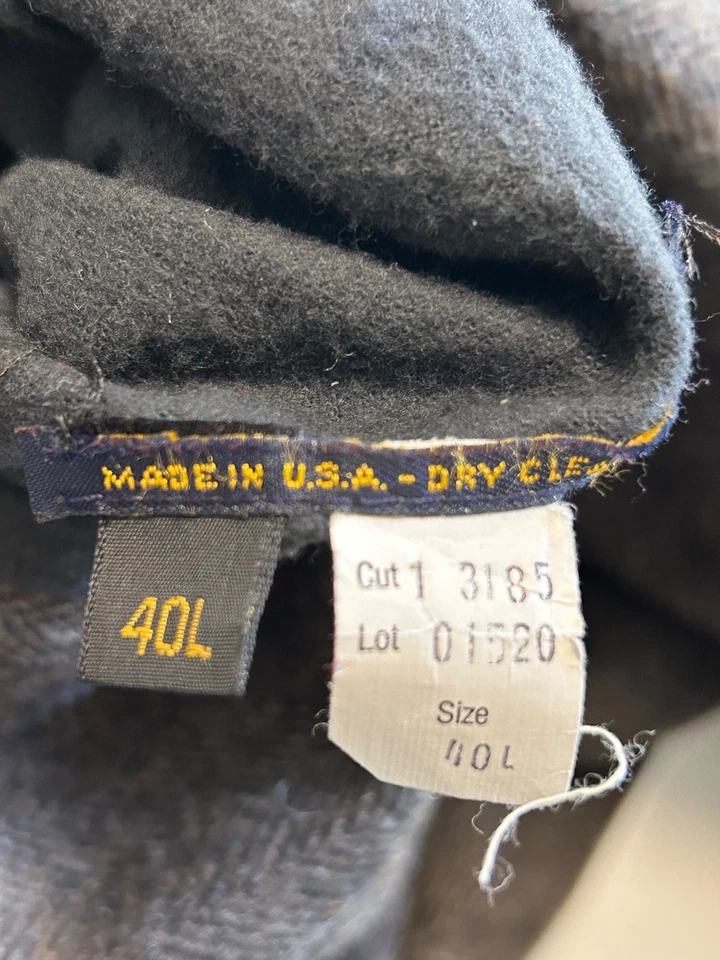 brown herringbone wool tweed fully reversible minimalist rain overcoat coat 40L - Image 4 of 4