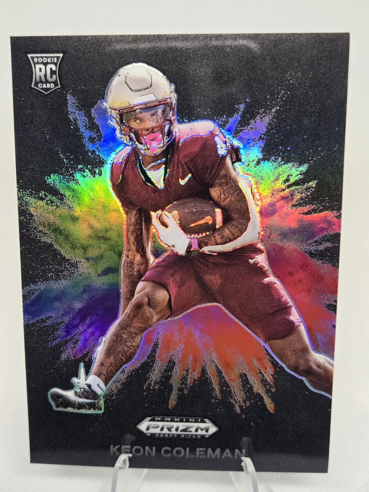 2024 Prizm Draft Picks Keon Coleman RC BLACK COLOR BLAST #CB-14 Bills CASE HIT!!