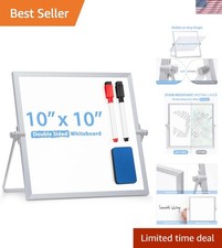 Versatile Mini Magnetic Whiteboard Easel - Perfect for Students  Professionals