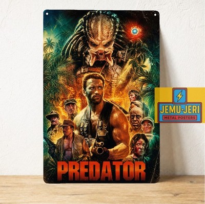 Predator Arnold Schwarzenegger Movie Metal Poster - Tin Sign - Size 8*12inch