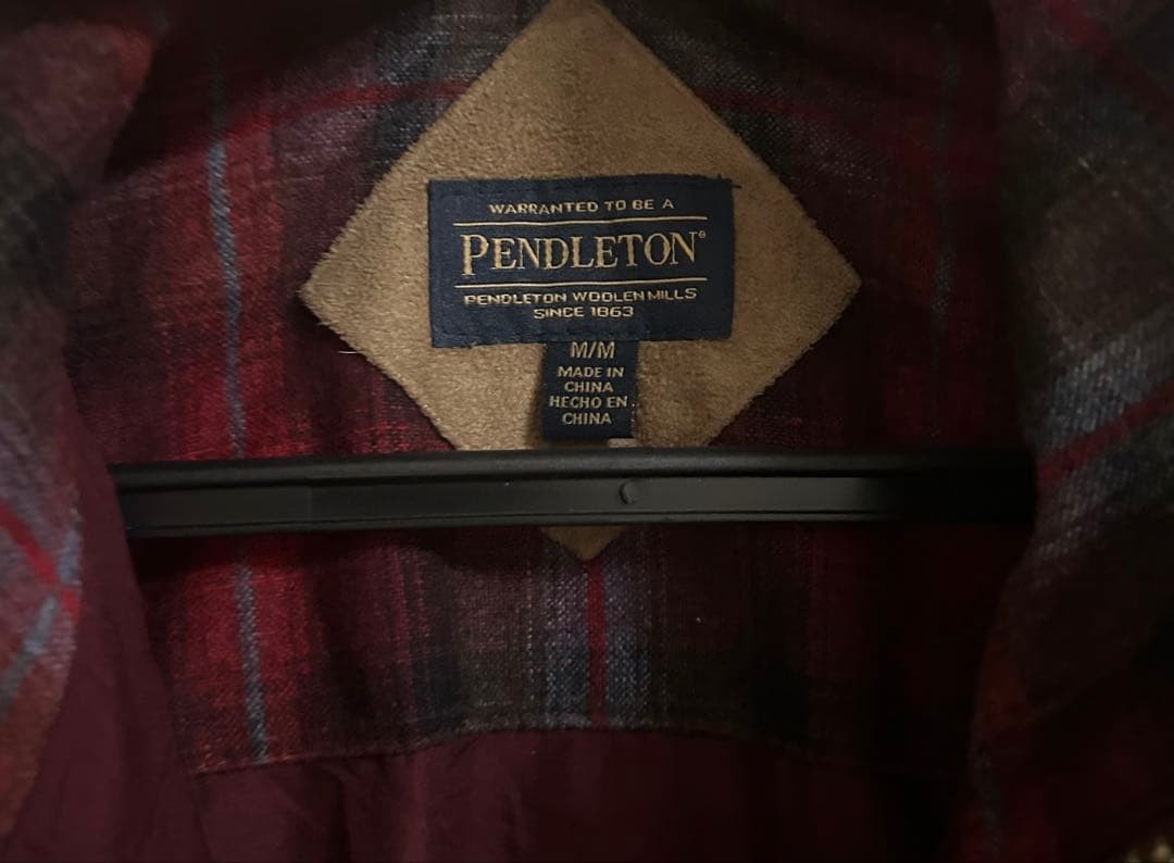 Pendleton Boa Jacket Blouson Check Stand Collar M… - image 3