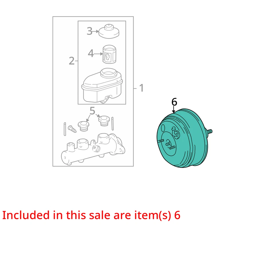 Toyota Camry 2004 potenciador de freno OEM 107 k millas - LKQ395332042 Foto 4 de 4