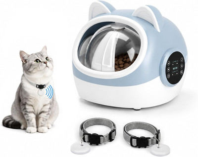 Updated RFID Smart Pet Feeder with Dual Collar Tags   Automatic Food Bowl with S