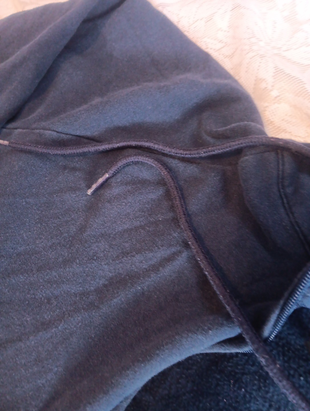 Under Armour Men Loose Fit Navy Blue Full Zip Hoodie Fleece Size XL Fleece lined thumbnail 4