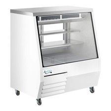 50" White Square Glass Refrigerated Deli Case