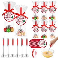 12 Pack Christmas Whisk Gifts Set Bulk Christmas Baking Set Includes Stainles...