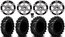 ITP SS212 14" Wheels Machined 28" Swamp Lite Tires Suzuki KingQuad