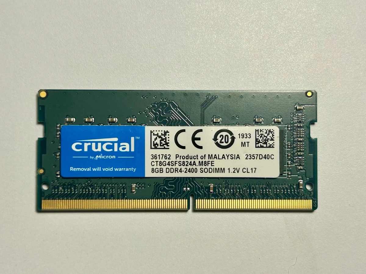 Crucial DDR4 SDRAM 8 GB Capacity per Module Memory (RAM) for sale