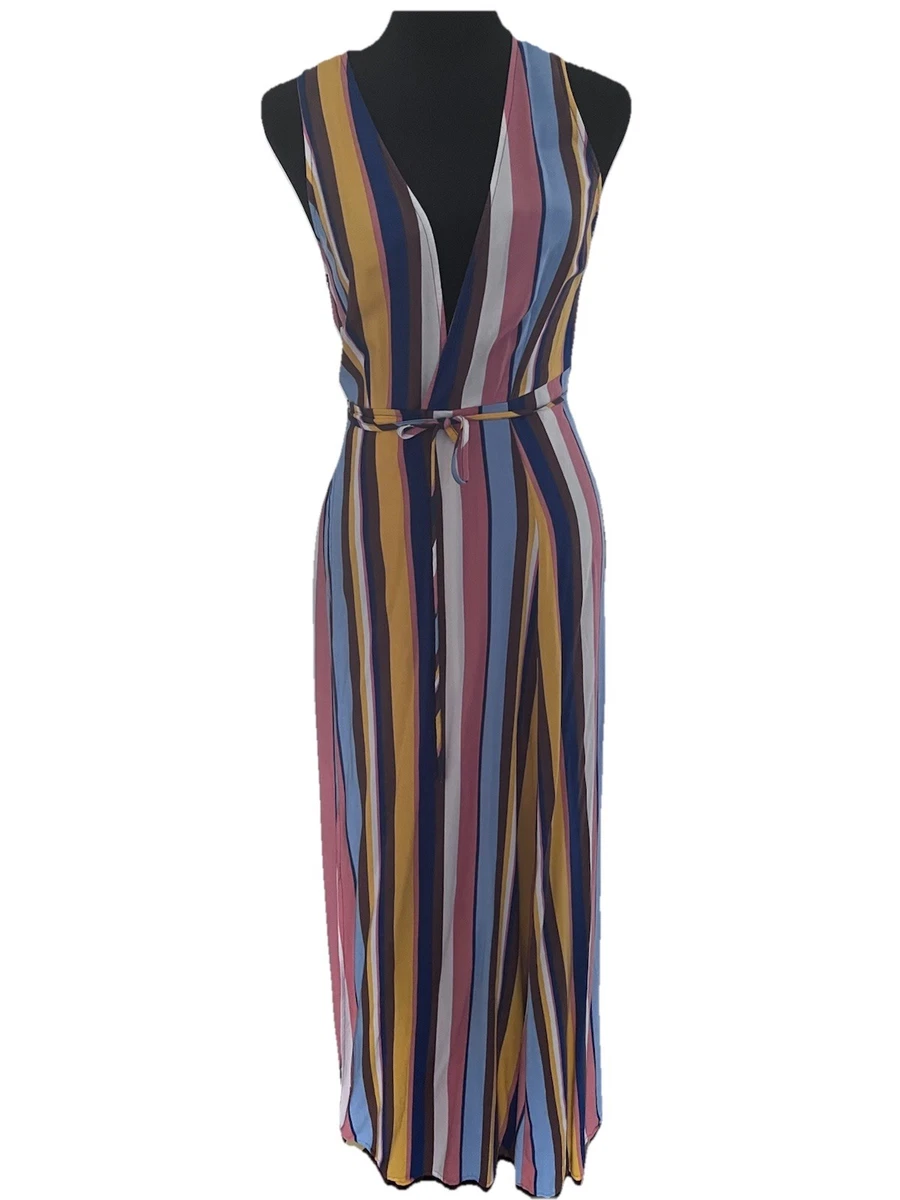 Robe Forever 21 Plus Size 2X Noire Et Blanche à Rayures, Bretelles, Boutons, Coupe Crayon