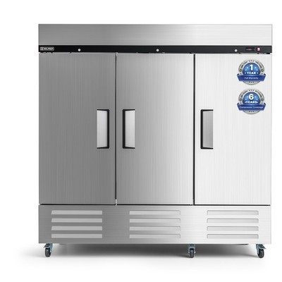 81'' Commercial Refrigerator 72.8 cu.ft Stainless Steel 3 Doors Refrigerator