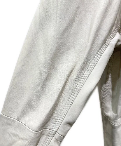 Diesel Processed Hooded Leather Jacket Men's Size S White image 8