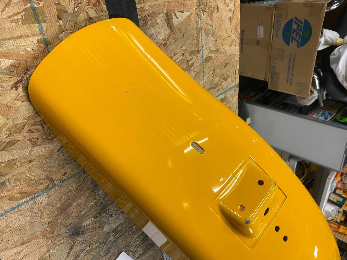 Yellow Chrome Rear Fender Fatboy Nostalgia Special Heritage