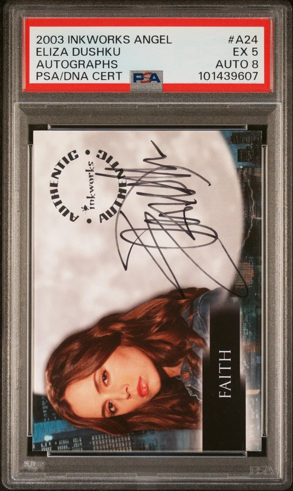 Eliza Dushku PSA 5 Auto 8 2003 Inkworks Angel Autographs Signed Card #A24 DNA - Image 2 of 3