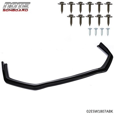 Front Bumper Body Lip 3Pc Fit For 15-20 Subaru WRX STi CS-Style Painted Black