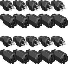 20 Pcs Extension Cord Plug Replacement Male and Female Extension Cord Ends 125v