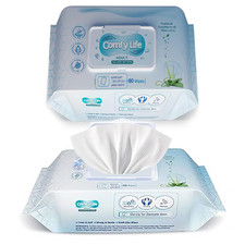 Premium Full Body Cleansing Wet Wipes for Adults - Large Luxury Fresh-Feel Rinse