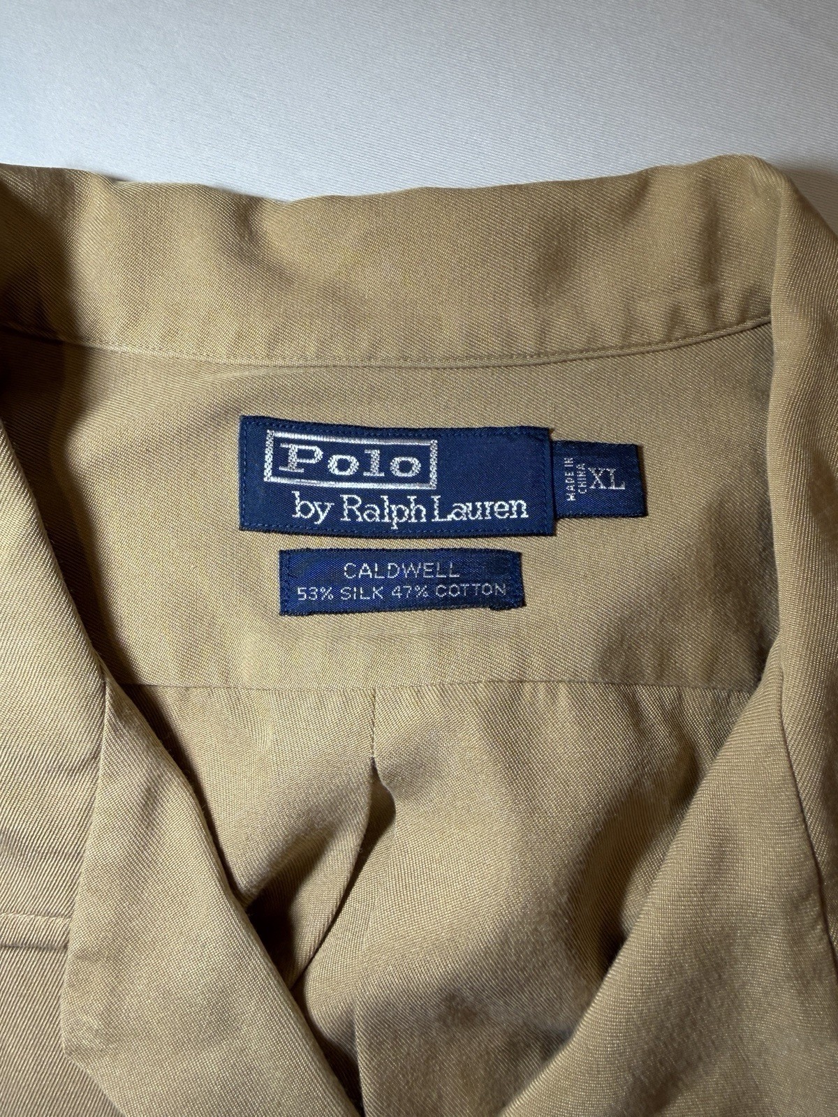 Vintage Polo Ralph Lauren Caldwell Shirt XL Silk Cott… - Gem