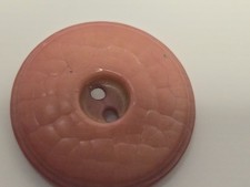 NOS Vintage Buttons Set of 4 Grapefruit Pink 2 hole buttons