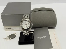 Ebel Sportwave Men's Stainless Steel Chronograph Quartz Watch E9251643 w/ Box