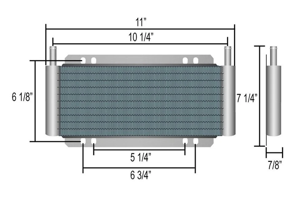 For Ford Mustang 64-82 Series 8000 Plate & Fin Transmission Cooler Kit Foto 2 de 4