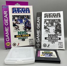 NHL All-Star Hockey (Game Gear, 1995) Cart, Manual & Box