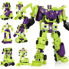 New Deformabl Robot Devastator 6 in 1 Action Figure 12" Engineering Truck Toys