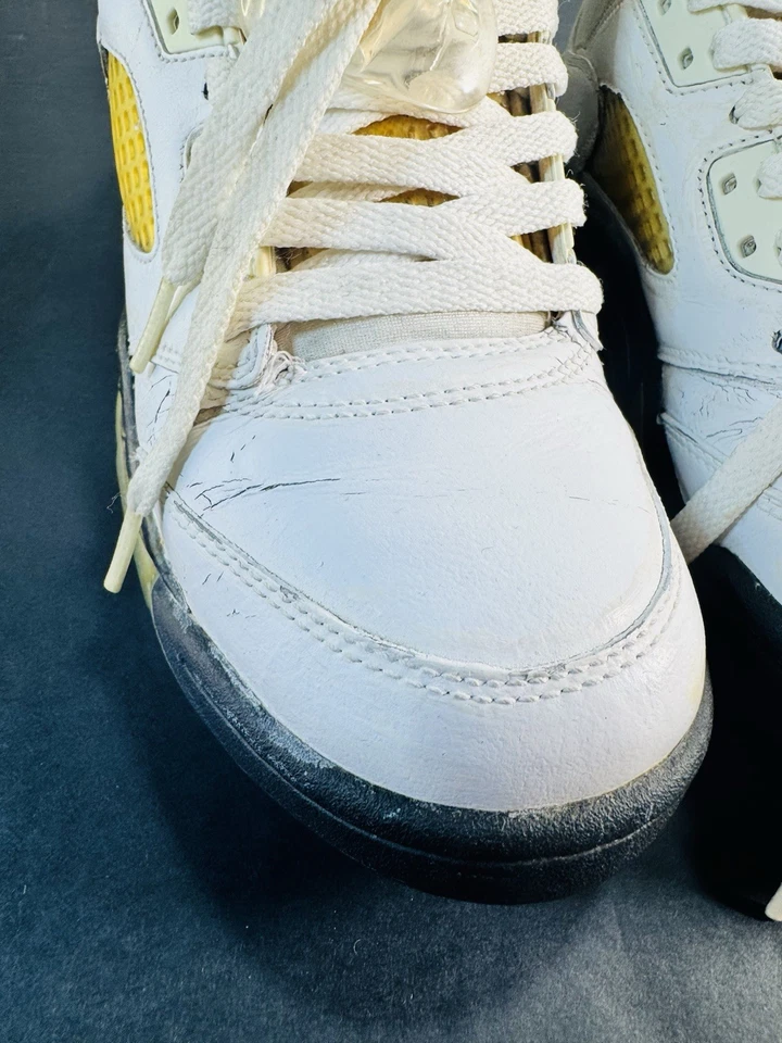 Nike Air Jordan 5 Retro GS Zapatos Olímpicos Juveniles Talla 6Y Blanco Dorado 440888-133 LEER Foto 3 de 4