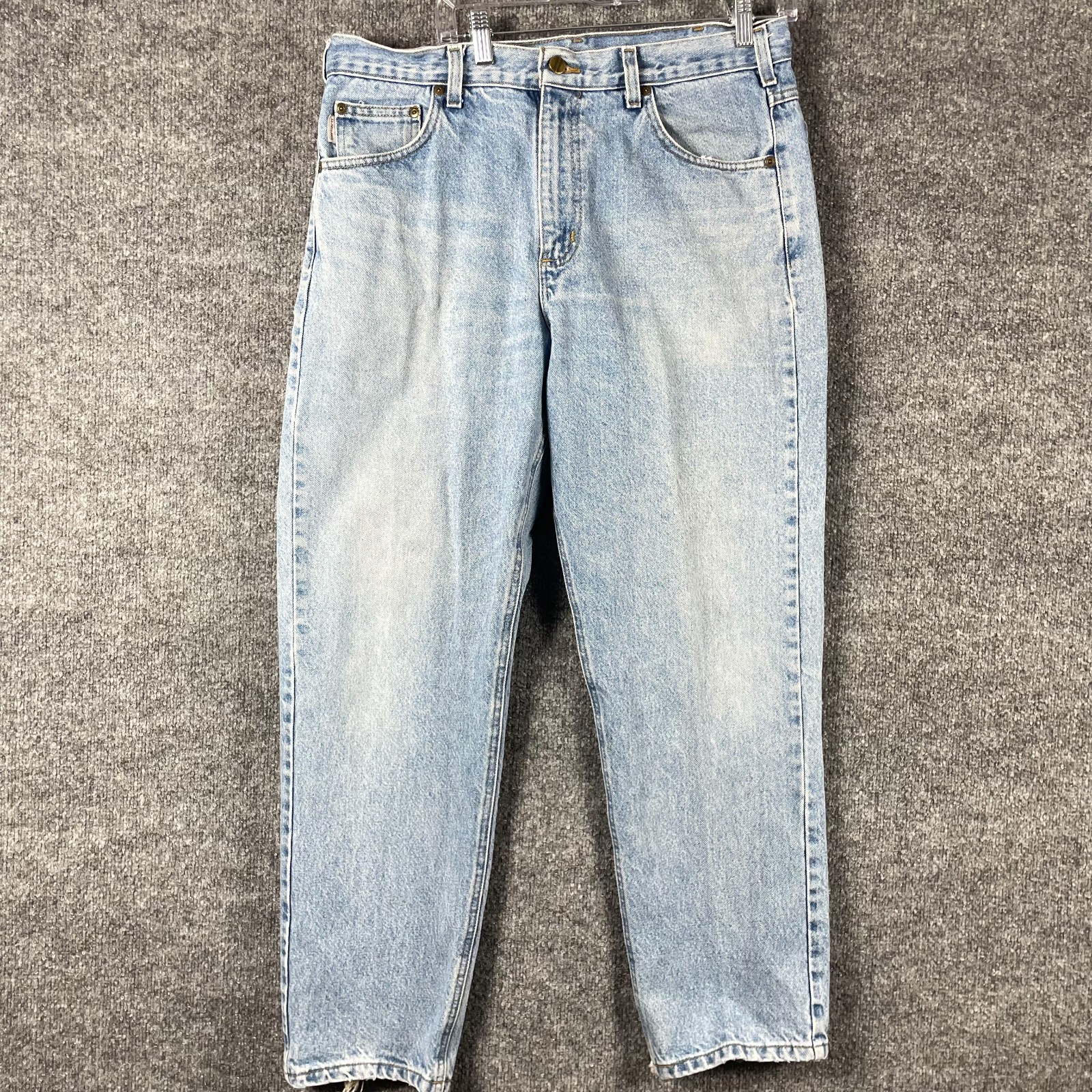 VTG Carhartt Jeans Mens 36x30 Blue Denim Relaxed Fit Faded Straight Leg 90s Work thumbnail 2