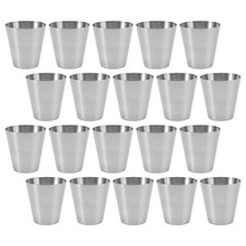 20 Pcs Stainless Steel Multipurpose Water Cups Metal Coffee Drinking Cups