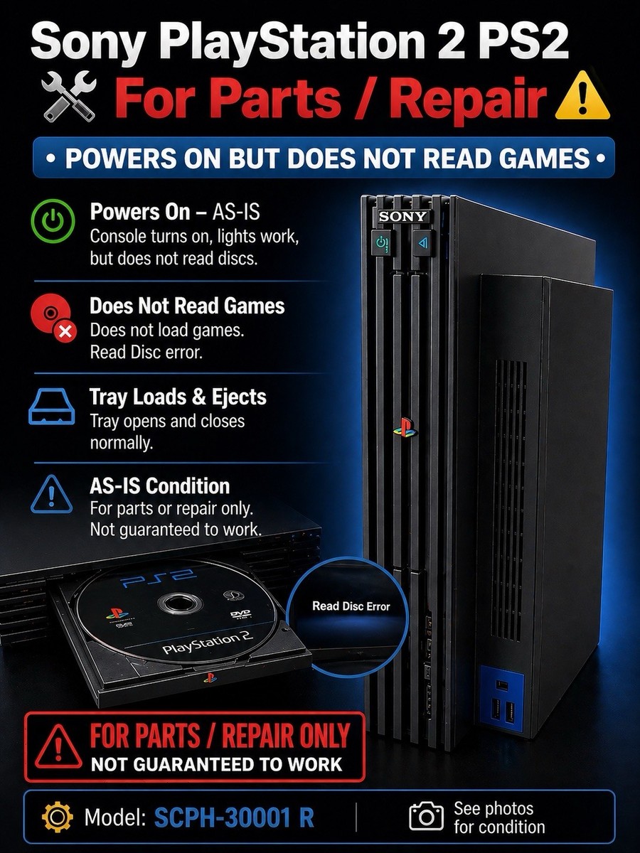その他 SONY PlayStation2 Sony PlayStation 2 SCPH-30001 Console Only Disk Read Error Parts