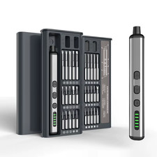 Electric Screwdriver Set Precision Power Tool Kit Rechargeable with LED Light 30