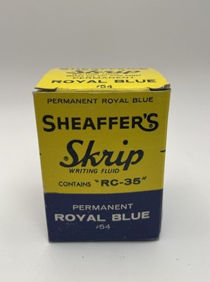 Sheaffer's Skrip Writing Fluid Permanent Royal Blue #54 (Opened But Mostly Full)