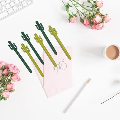 20Pcs Cactus Like Gel Pen Cartoon Gel Pen Funny Writing Pen 0.5mm Pen Tip