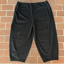 Eileen Fisher 218 Washable Flex Ponte Curved Lantern Pants Black 3X NEW