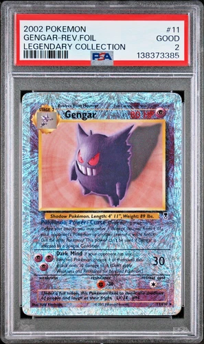 PSA 2 GOOD 2002 Pokemon Legendary Collection Gengar 11/110 Reverse Holo