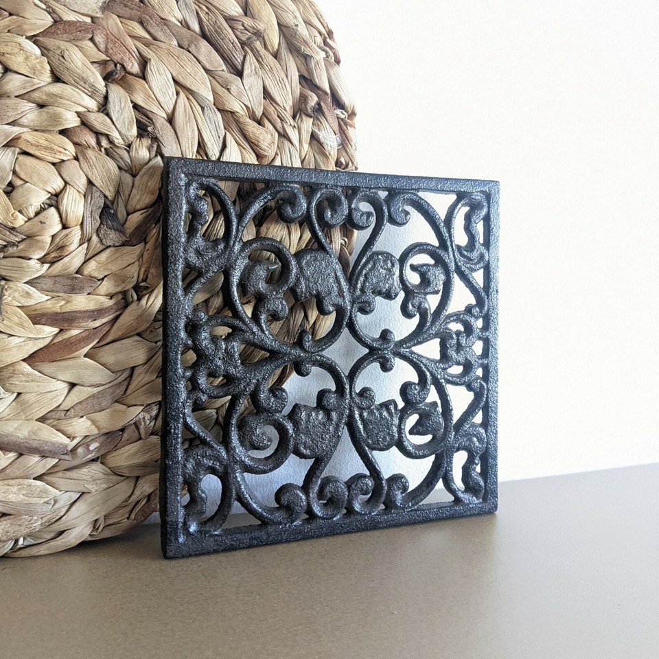 Square Trivet Tea Pot Pan Stand Dining Kitchen Worktop Protection 17cm