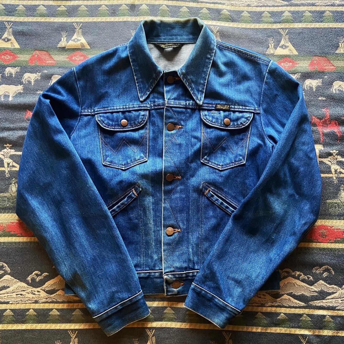 🇺🇸Made in USA 70S Wrangler 124MJ Black Tag Denim Jacket | eBay 🇺🇸Made in USA 70S Wrangler 124MJ Black Tag Denim Jacket | eBay
