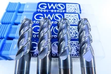 LOT ( 4 PCS ) NEW 5/16" GWS EDP 120363 SOLID CARBIDE END MILLS MACHINIST TOOLS